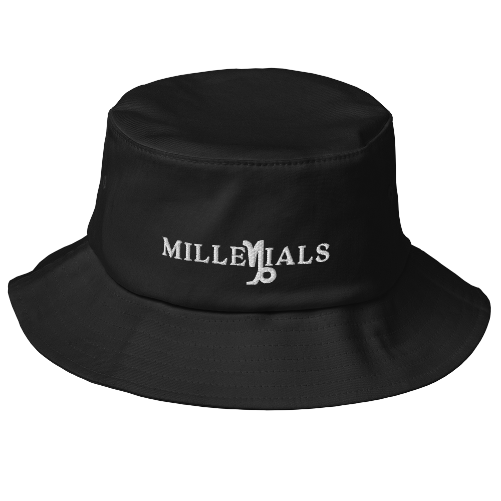 Millenials Bucket Hat White Letters