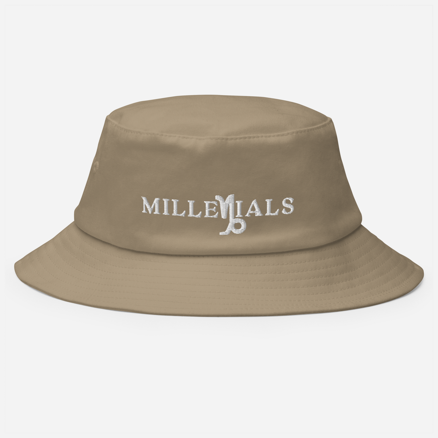 Millenials Bucket Hat White Letters