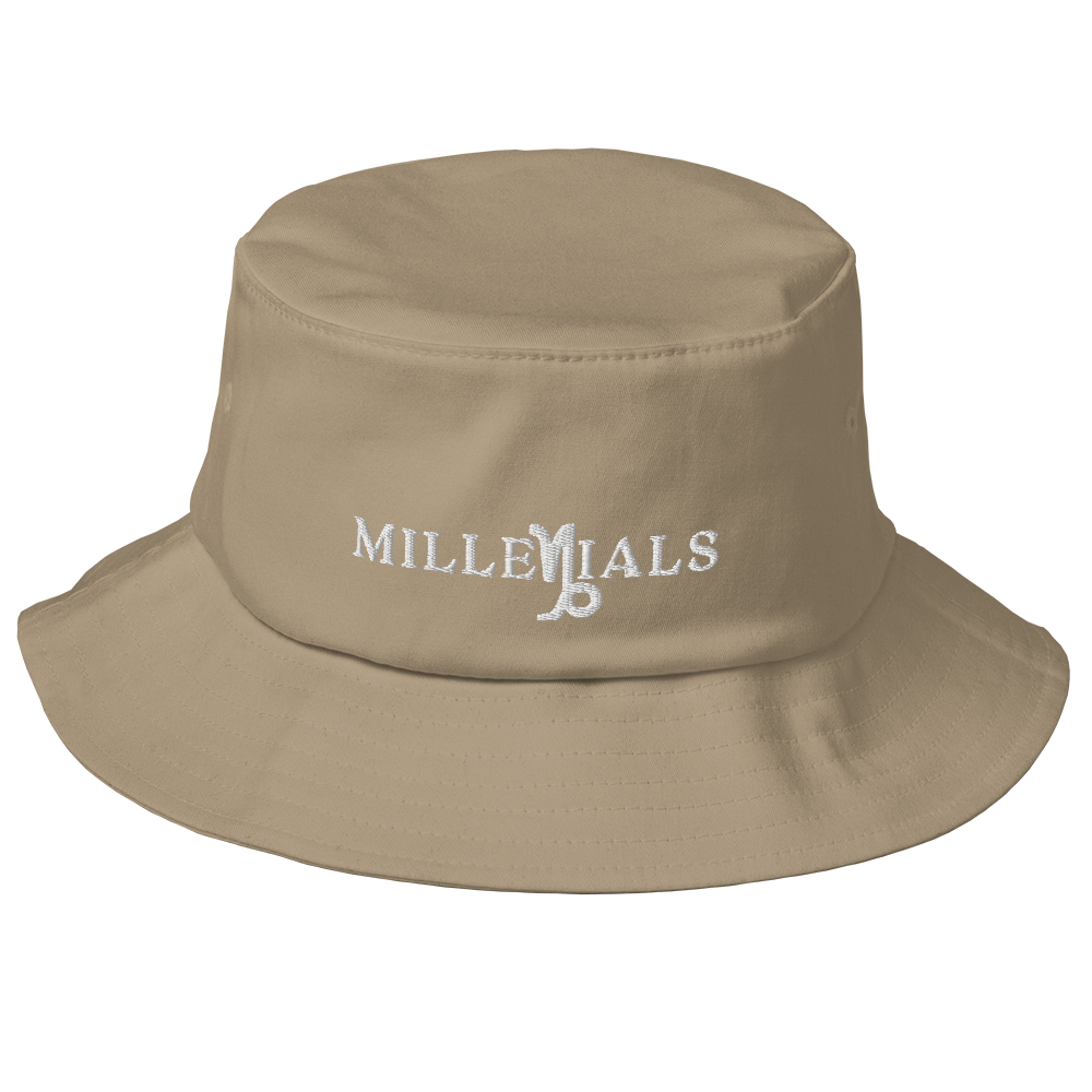 Millenials Bucket Hat White Letters