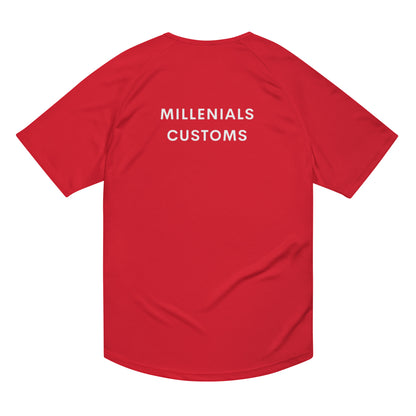 Millenials Unisex Sports T-shirt Red